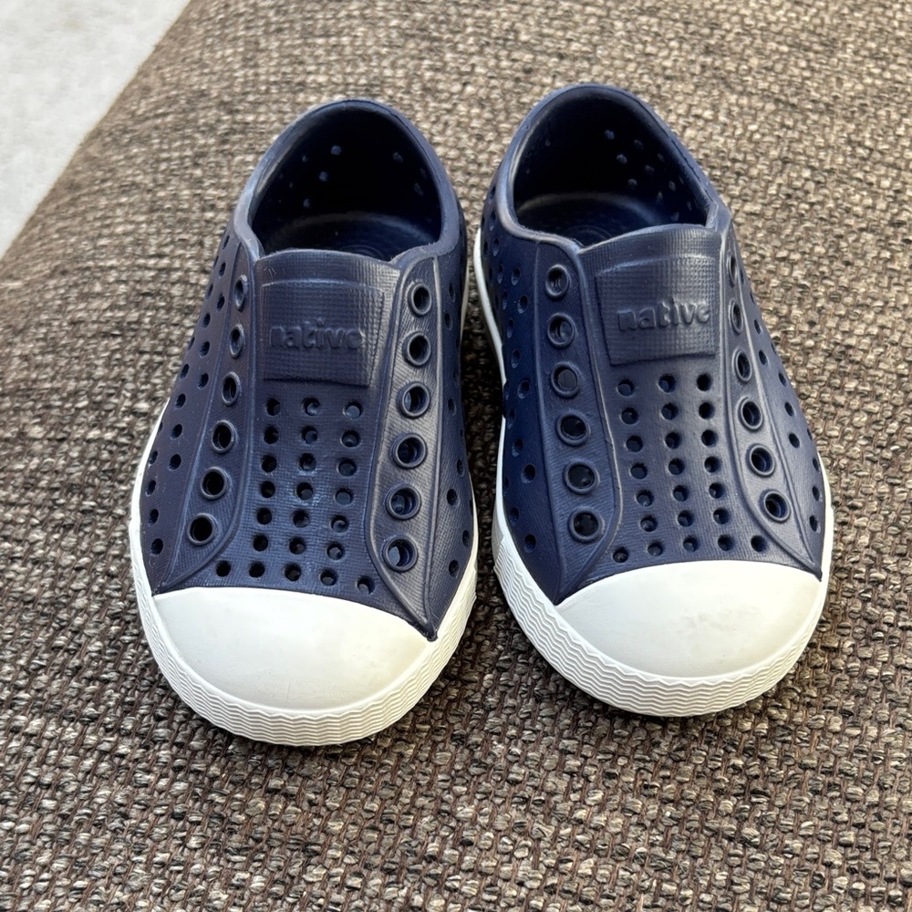 Native Kids Sneakers - Dark Blue and White